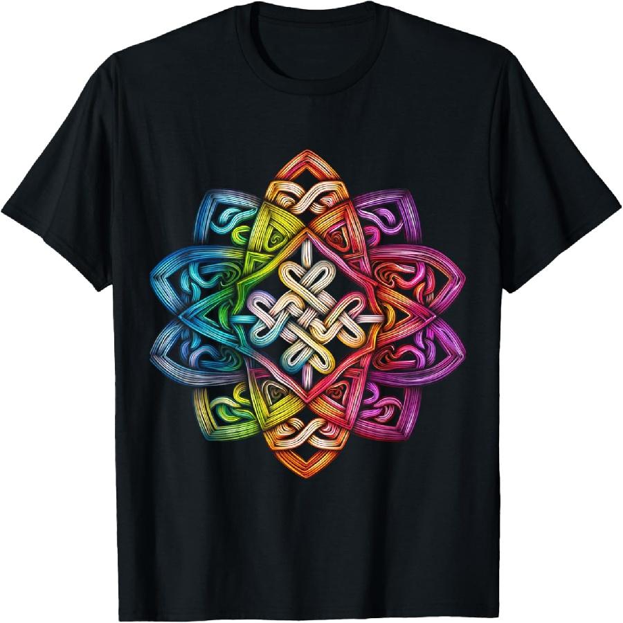 Art Mandala Graphic Colorful Motif T-Shirt S