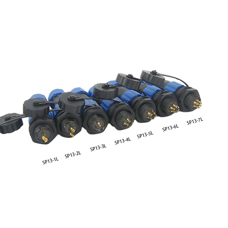 SP13 IP68 wasserdichter Stecker Stecker & Buchse 1/2/3/4/5/6/7/9 Pin Panelmontage Kabelstecker Luftfahrtstecker