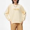 Li-Ning Floral Round Neck Loose Sweatshirt Women Sweatshirts Cream-Yellow AWDT446-2