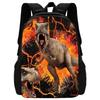 Kids Dinosaur Backpack Elementary School Children Lightweight Large Capacity Cartoon Print Cotton Lining Oxford Fabric
