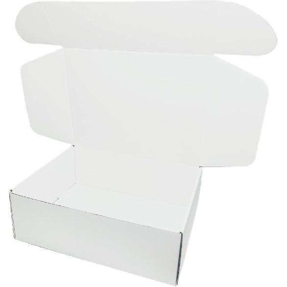 6x4x3 inch Small White Mailers Boxes Recyclable Corrugated Gift Box for Packaging Shipping Set of 10