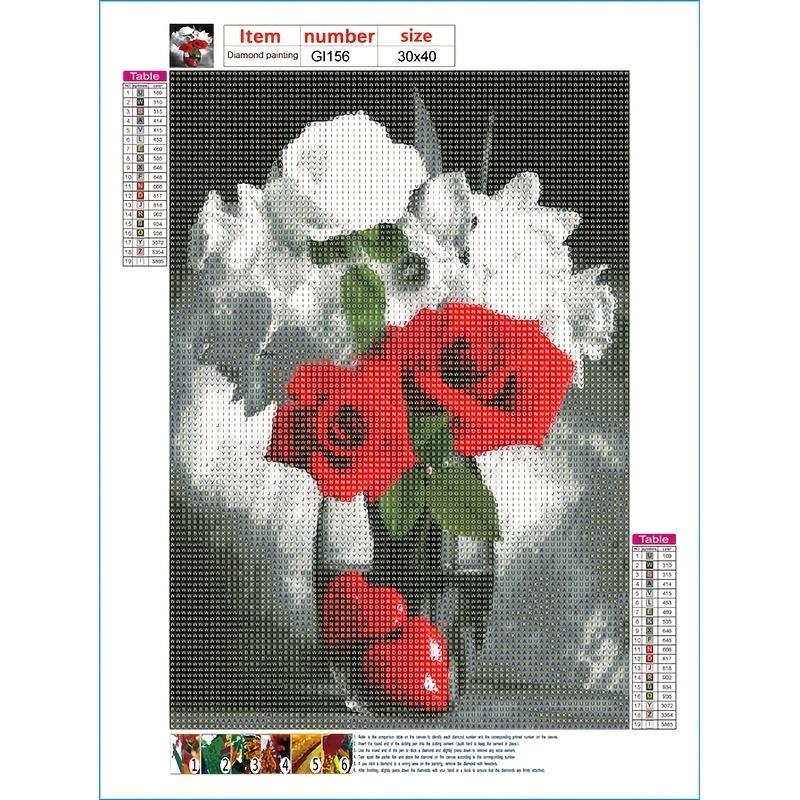 5D Diy Diamond Painting Decorative vase Cross Stitch Set Full Diamond Embroidery Mosaic Art Picture of Rhinestones Decor Gift