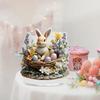 2D Easter Colorful Bunny Ornament Acrylic Desktop Rabbit Decoration Cute Cartoon Bunny Fireplace Bookshelf Home Decor 2025