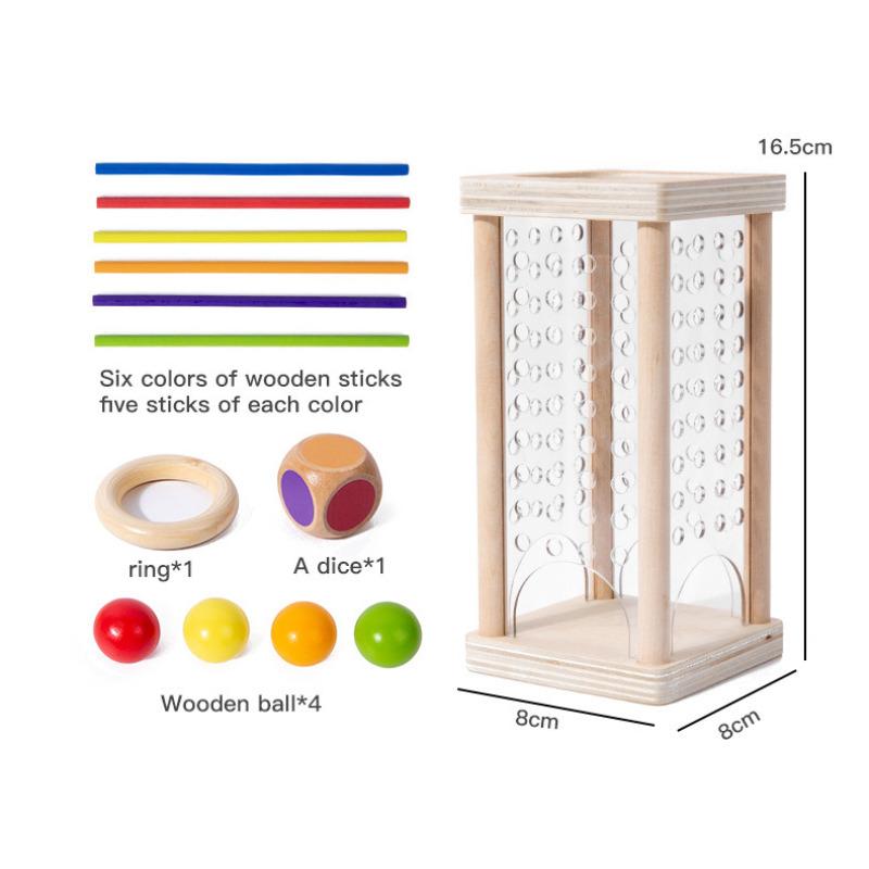 Parent-Child Interactive Wooden Stick Battle Game Spatial Thinking Training Puzzle Educational Balance Toy Gift for Kids