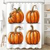 Artistic Pumpkin Shower Curtain Halloween Decor for Bathroom, Vivid Colorful Design Art Print Waterproof Shower Curtain