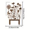 1 Stück Rostiger Metall Wildblumenstecker Erdspieß Deko - Zeitgenössische Gartenkunst, Perfekt für Muttertag oder Geburtstagsgeschenke Kein Strom erforderlich