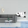 Artistic Panda Figurine Sculpture Modern Resin Statue Lover Couple Ornament Cute Wall Clock