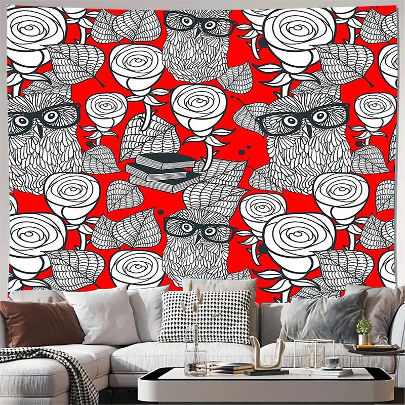 Bohemian Tapestry Wall Hanging Gothic Floral Decor Dark Academia Aesthetic Nature Wall Art Bedroom Dorm Room Backdrop Witchy Hom