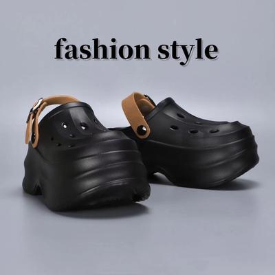 Scarpe da grotta da donna nuova moda estiva casual sandali muffin rialzati con suola piccola spessa indossare spiaggia ciabattine fresche
