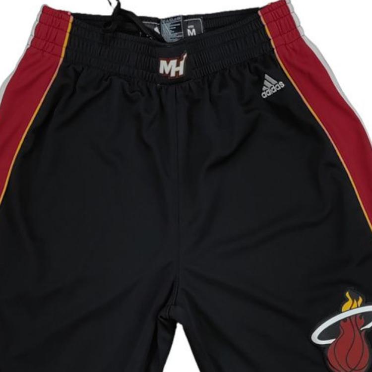 Adidas X NBA Miami Heat Swingman Fan Edition Stylish Simple Lace-Up Five-Point Basketball Shorts Men Shorts Black 9809A-314-AMHEZ1
