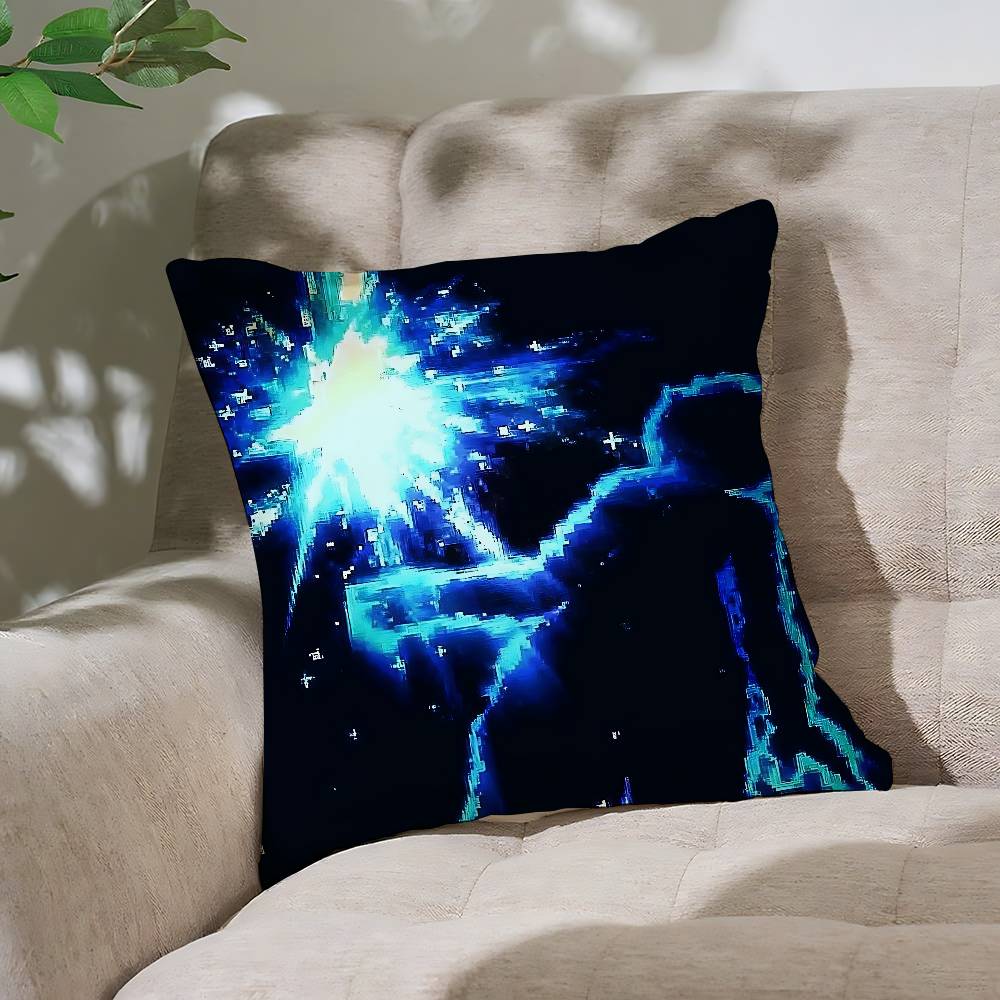 Quiet And Ethereal Blue Customizable Square Pillowcases Stylish And Soft Perfect For Beds Cars And Sofas