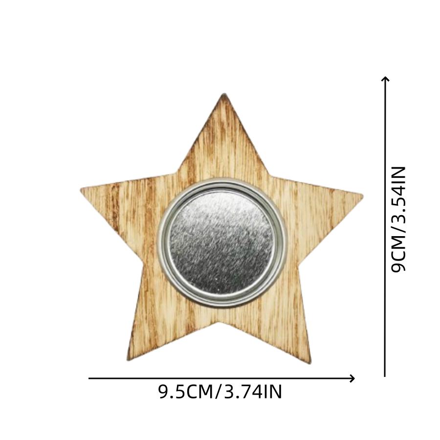 1 Christmas Tree Snowflake Wooden Candlestick Christmas Party Home Desktop Holiday Decoration Christmas Gift