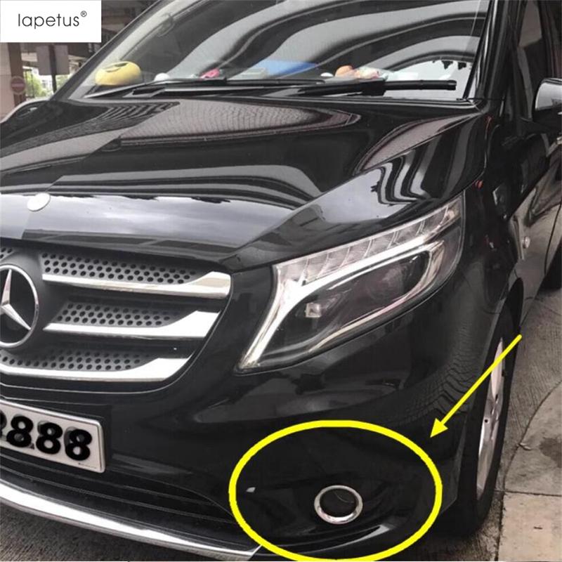 Front Nebelscheinwerfer Lampenring Kreis Rahmen Augenbraue Aufkleber Abdeckung Zierleiste Für Mercedes-Benz Vito W447 2017 - ABS Chrom Zubehör
