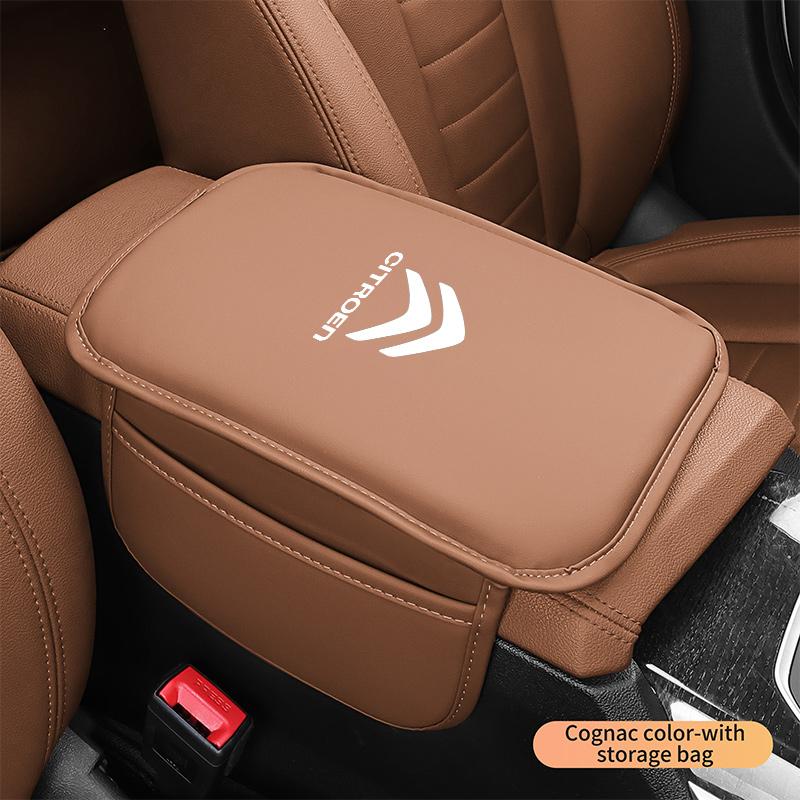 

PU Leather Car Armrest Cushion Storage Box Cover Pad Mat For CITROEN C1 C2 C3 C4 C4L C6 C5 VTS C-ELYSEE e-C4 Auto Accessories оранжевый