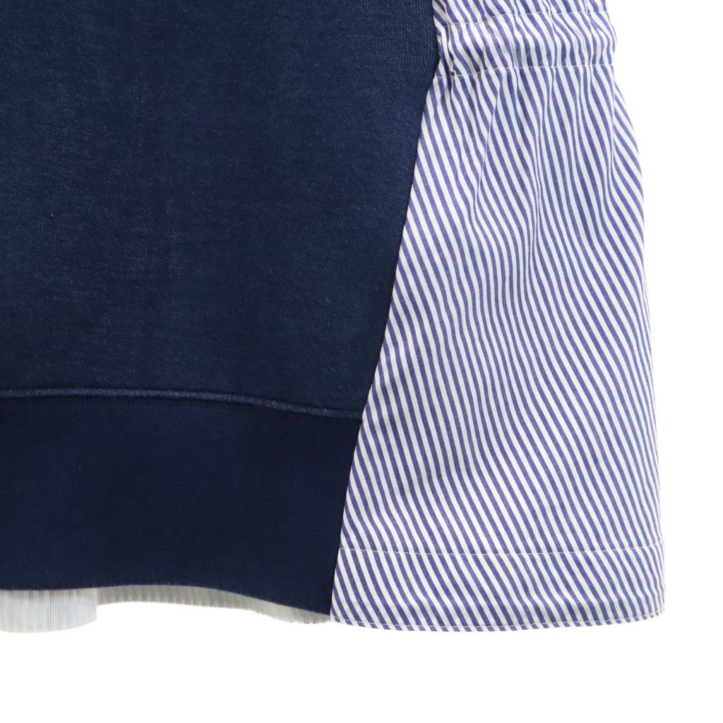 Sacai made in Japan Striped Pattern Long sleeve Shirt switching one piece Women Used