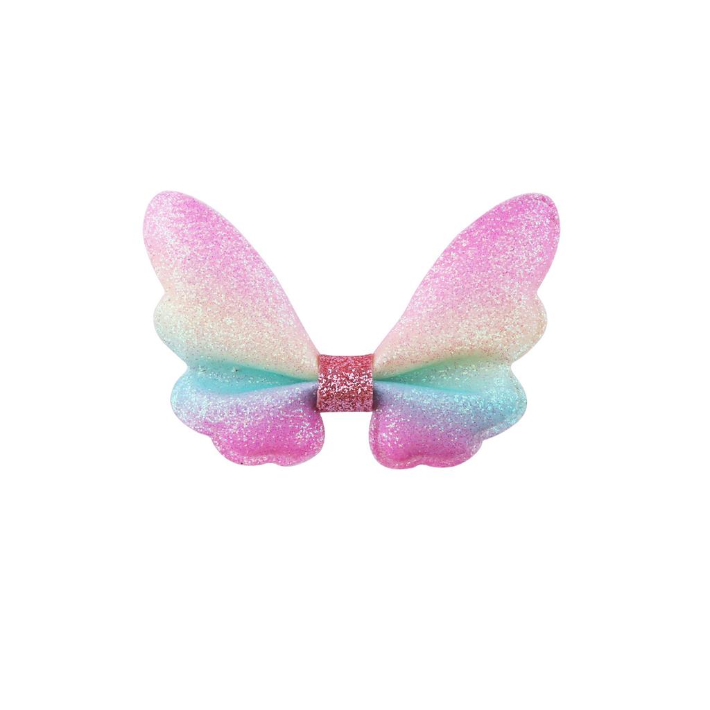 Glitter Mini Butterfly Hair Clips for Baby Girls Sparkly Colorful Hair Accessories Women Cute Small Tiny Clips Hair Accessories