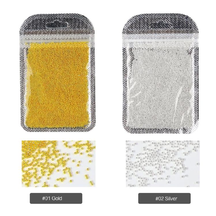 Nails Caviar Beads Metal Nail Beads Micro Pixie-Beads for DIY Nail Art Charms