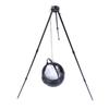 Large Black Witch Cauldron with Glowing Lights Halloween Party Decoration for Indoor and Outdoor Use Festives Accessory