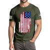 Men's Fashionable Casual Independence Day Printed Round Neck Short Sleeve T-Shirt Top