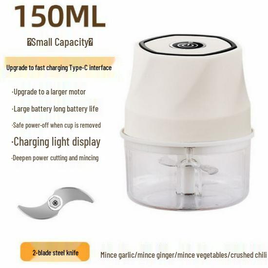 Rechargeable Electric Mini Garlic Press & Chopper