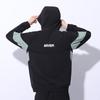 Move Sports Cross Descente Stretch Nylon Jacket with or without UV Protection BKKH Size L Men's 4-Way Two-Tone Full-Zip Hood, Water-Repellent, (UPF