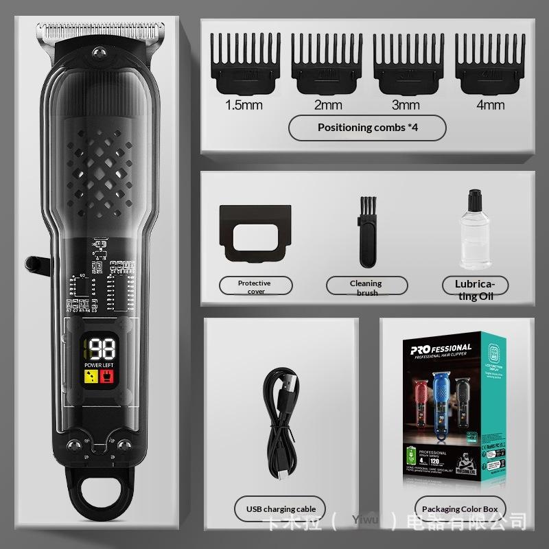 New style hair clipper transparent hair clipper hair clipper hair salon hair clipper professional barber shop electric clipper razor