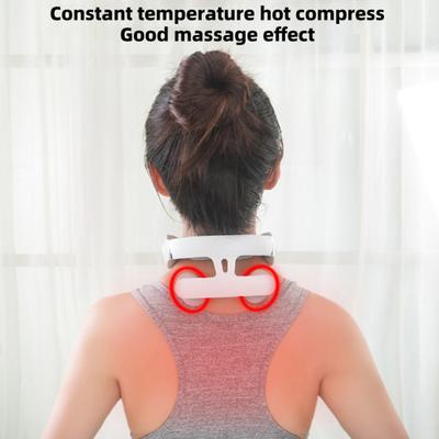 Yousheng Portable Neck Massager 6 Vibration Modes 16 Intensity Levels Rechargeable Deep Tissue Neck Pain Relief Electric Heated Vibration Cervical