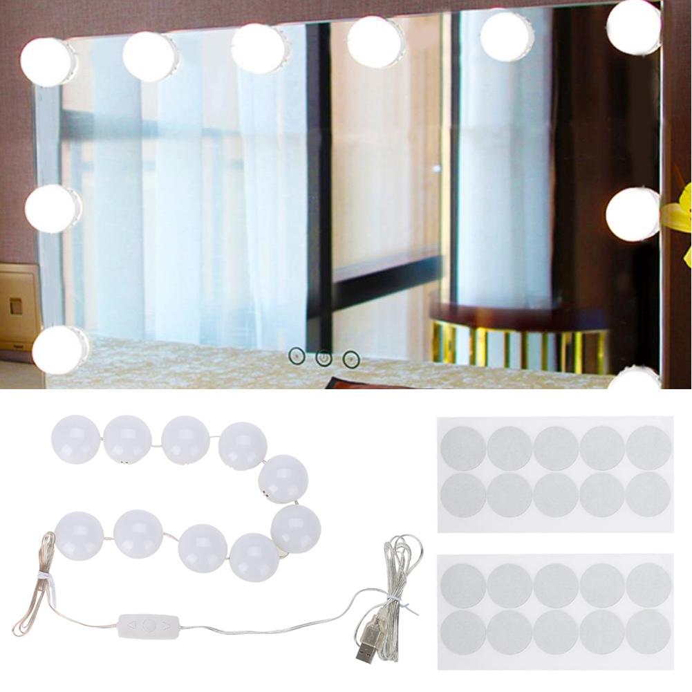 LED Makeup Mirror Lights Dimmable Bulb Warm/Cold Tones Dressing Mirror Decorative Light