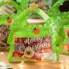Christmas Tree Treat Bags for Kids Party Favors Reusable Ziplock Goodie Bags with Handles for Holiday Candy Storage Pouches