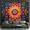 Padrões de Mandala Coloridos Impressão Digital Poliéster Tapeçaria de Parede Decorativa Sala de Estar Quartos Fundo Presente