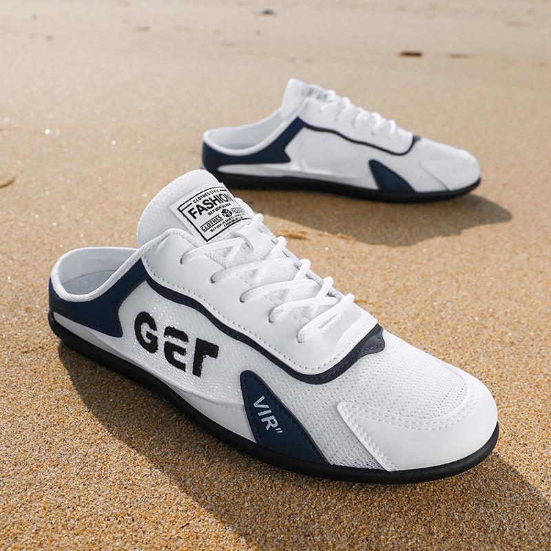 

1 пара сетчатых полутапочек, спортивные сандалии, пляжные тапочки, дышащие, легкие, модные и универсальные, подходят для Y 39 белый