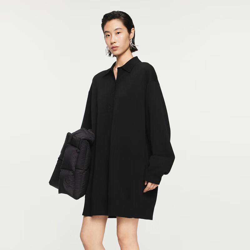 

JNBY Autumn 2024 Polo Collar Long Sleeve H-Line Dress XS