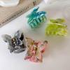 Retro Colorful Sweet Butterfly Hair Claws for Women Girls Temperament Hair Clip Styling Tools Hairpin Acetate Barrette Headdress