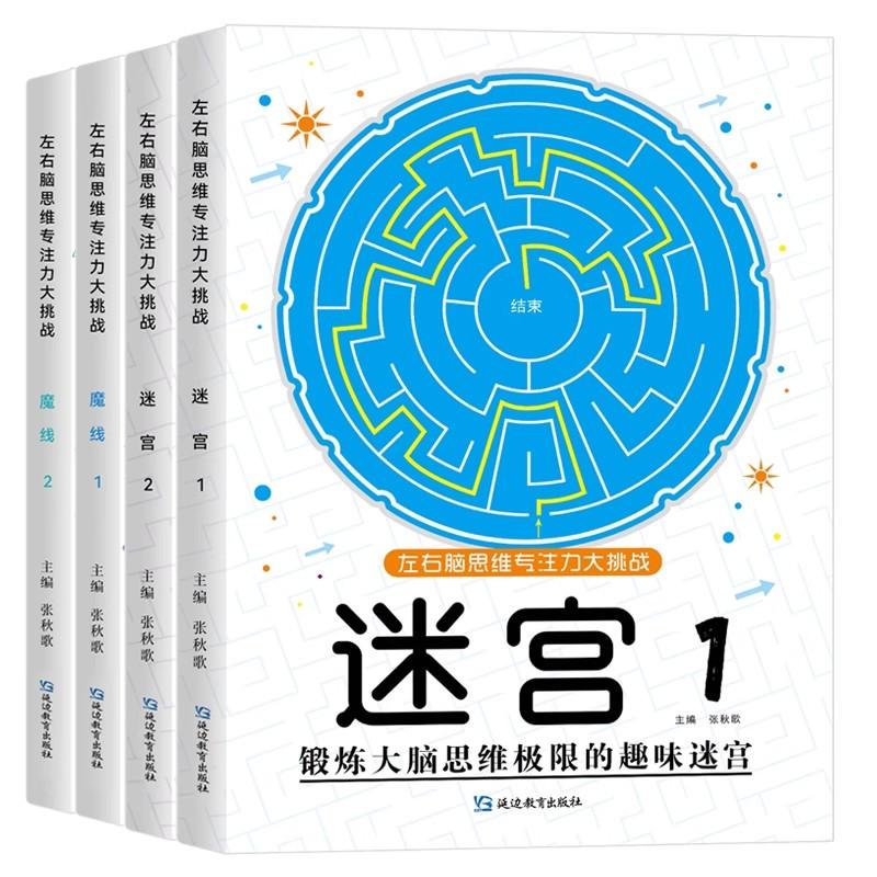 Magic Line Maze Concentration Training Left and Right Brain Development Thinking Books