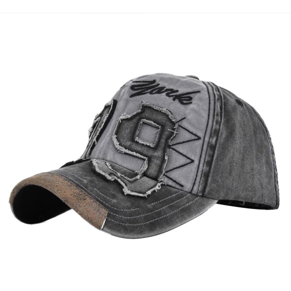 Color matching washed baseball cap embroidered baseball cap three-dimensional patch letter embroidery cap sun hat