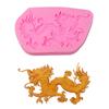 Chinese Dragon Silicone Mold Round Dragon Designs Silicone Fondant Moulds Silicone Baking Supplies for Various Crafts