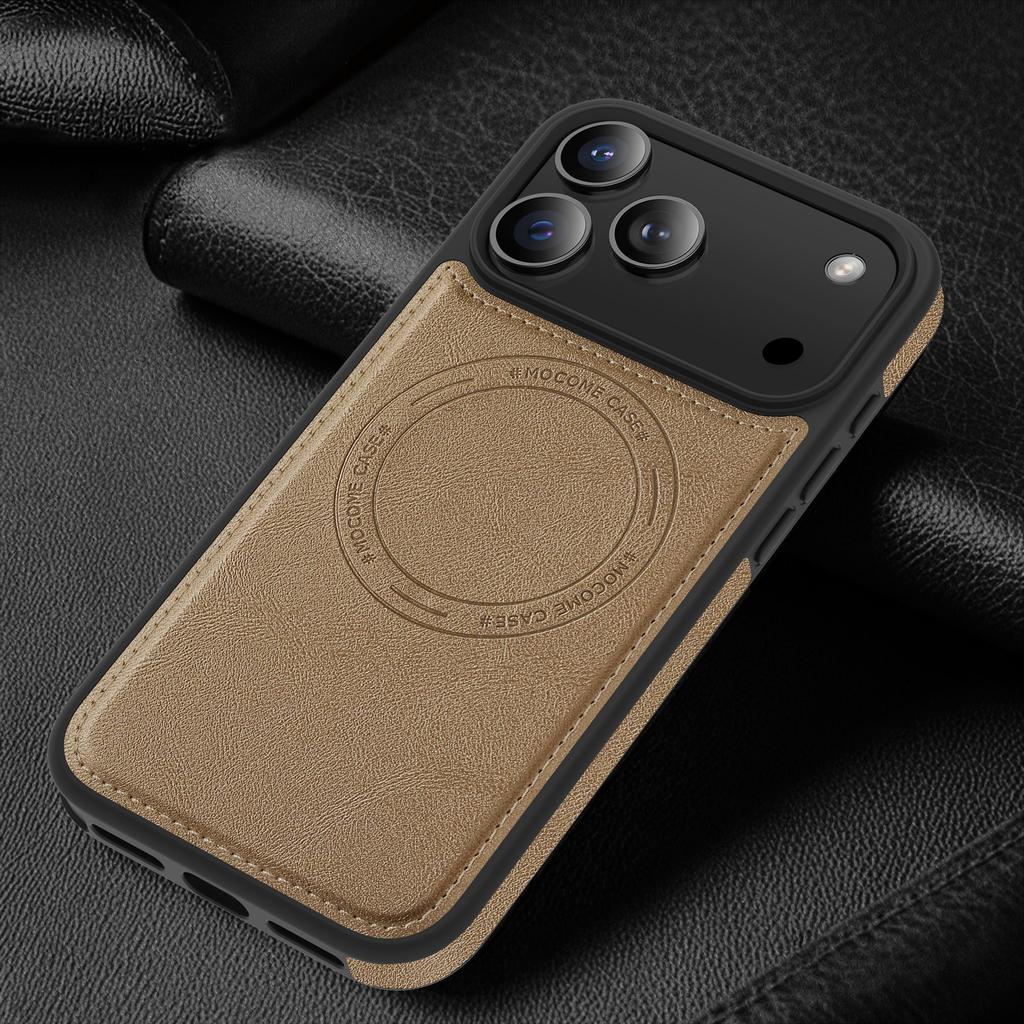 For iPhone 17 Pro Max Case Compatible with MagSafe Leather Back Phone Cover