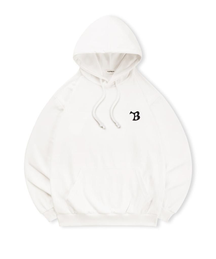 [Non-Fleece Or Fleece] Boomerang Logo Print Hooded Sweatshirt (Type A)