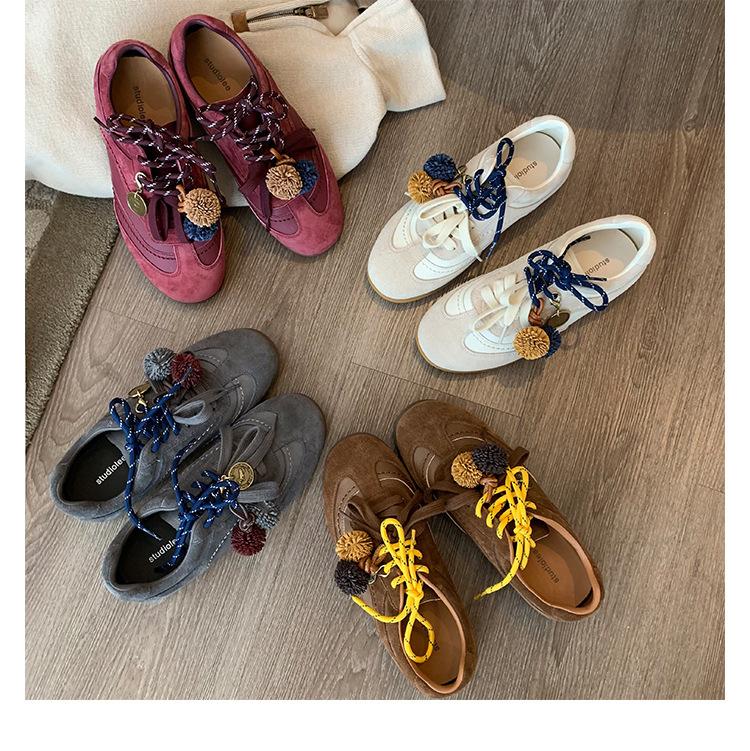 Grape mother same style inner height increase fashionable contrasting color board shoes women's round head fashion casual moral training shoes women's