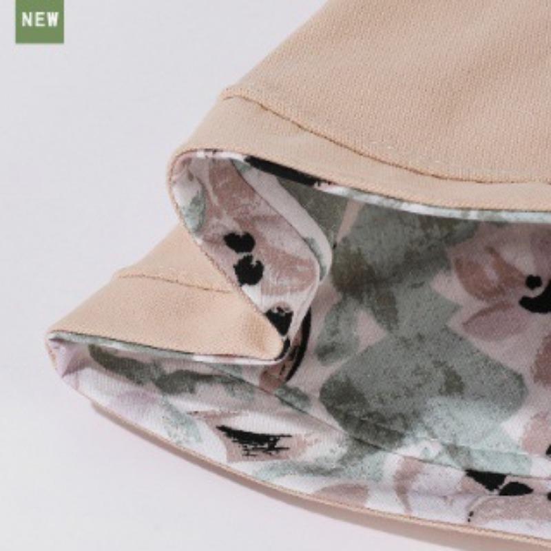 Casual Andas Solskydd UV-skydd Solskyddsmössa Fiskarhatt Dubbelsidig hopfällbar hatt Blommönster Kepsar Justerbar andningsbar solhatt