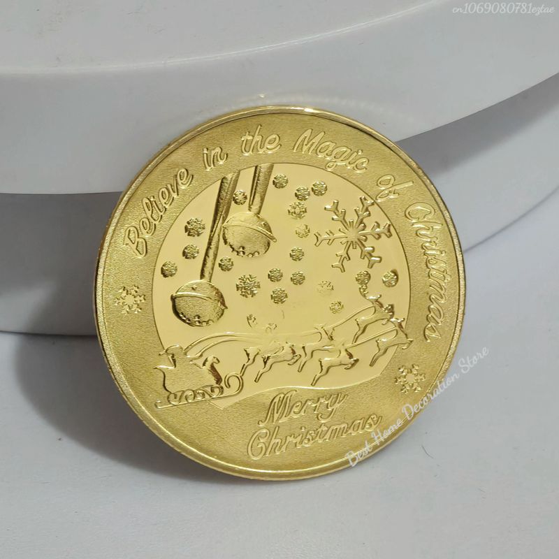 Souvenir Coin Merry Christmas Commemorative Coins Collection Metal Crafts