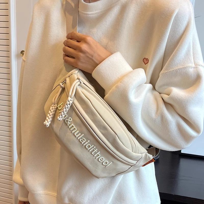 Unisex Canvas Crossbody Bag Able Compact With Multiple Convenient Compartments Suitable For School And Casual Outings