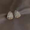2025 New Water Drop Stud Earrings for Women Full Crystal Geometry Luxury Wedding Ear Jewelry Exquisite Small Earrings brincos