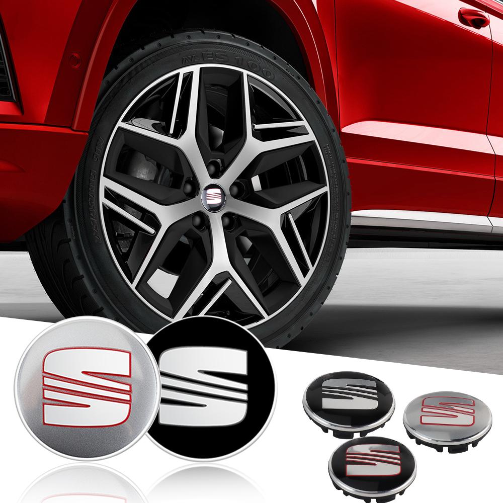 4 szt. Nakładka na środek koła samochodowego Odznaka Pokrywa felgi opony Naklejka Do SEAT Ibiza 6J FR Leon Toledo Cupra mk1 Arona Ateca Exeo Cordoba