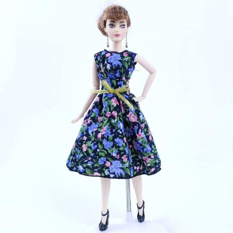 Elegant Coat & Countryside Floral Dress For Barbie Doll Outfits Handmade Clothes Set for 1/6 Doll Accessories Kids Toy
