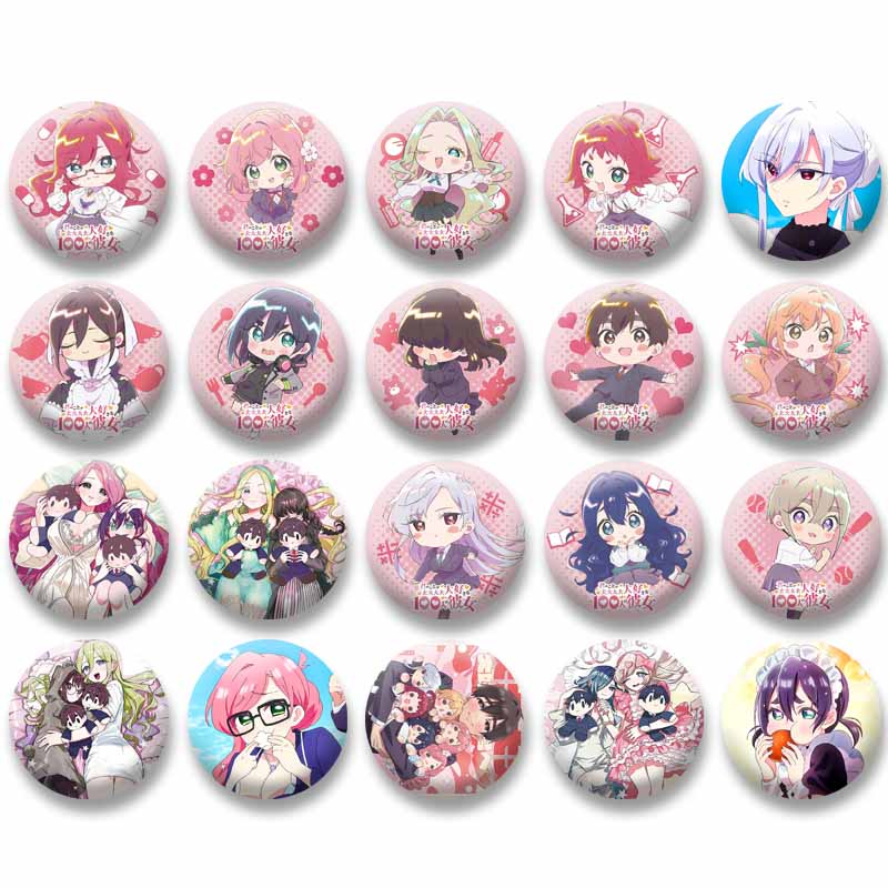 The 100 Girlfriends Who Really Love You Anime Brooches Cartoon Figure Nano Eiai Karane Inda Badges Bag Hat Clothes Button Pins