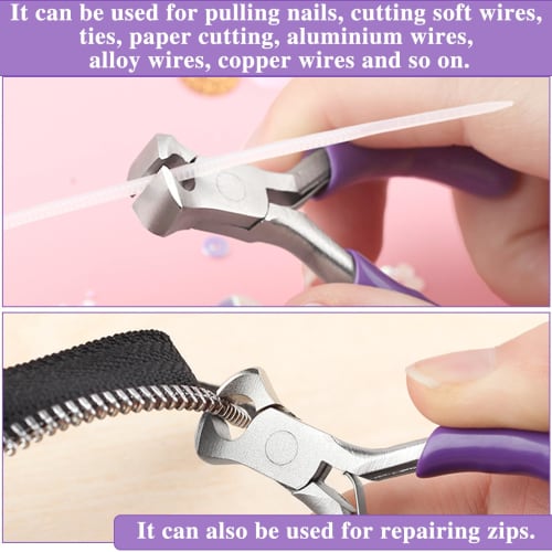 GOLD DEER Mini End Nippers, Small Tool for Crafts, Rust-Resistant with Plastic Spring, Cutting Tool for Precision Work, Forging, Professional Hobby, C