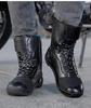 Comfortable, Wear-Resistant Motorcycle Riding Boots with Track-Level Protection