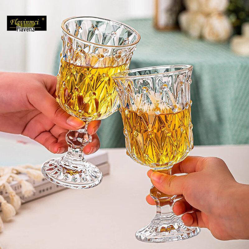 Flavinmci Französisches Retro Geprägtes Champagnerflöten-Set