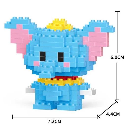 Disney Anime Prinzessin Bausteine Stitch Mickey Mouse Mini Action Spielfiguren Blöcke Spielzeug Ziegel Zusammenbauen Spielzeug Kinder Geschenke